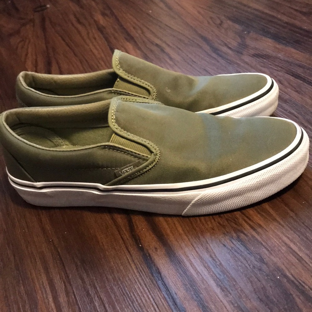 Green vans slip on